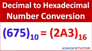 Decimal to Hexadecimal Conversion in hindi  Number System Conversion Video [upl. by Huxley570]