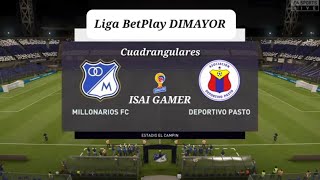 Millonarios vs Deportivo Pasto Liga BetPlay Dimayor cuadrangulares [upl. by Illoh]