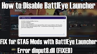 How to disable BattlEye launcher for MODS  Error dinput8dll [upl. by Hege913]