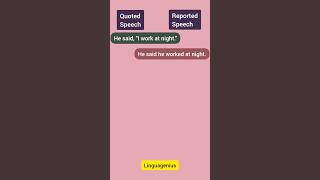 Quoted speech vs Reported speech [upl. by Esaele]