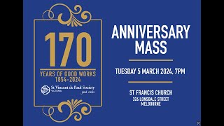 Vinnies 170th Anniversary Mass 2024 [upl. by Ahcire548]