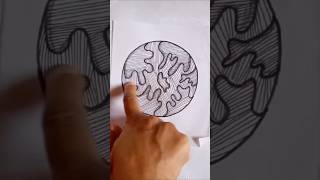 Easy zentangle drawingeasypencildrawing 3dillusiondrawing [upl. by Gillead]