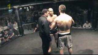 KNEE BREAKS HIS FACE NICK SLACK VS MATT BOLSOVER  BRITISH CAGE FIGHTING 3 [upl. by Cristen640]