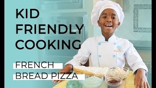 Recipe for Kids French Bread BBQ Chicken Pizza  Step Stool Chef [upl. by Eerrehs]