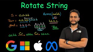 Rotate String  KMP  Leetcode 796 [upl. by Abehs]