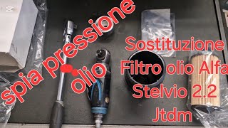 Alfa Romeo Giulia e Stelvio problema pressione olio sostituzione filtro olio [upl. by Madid]