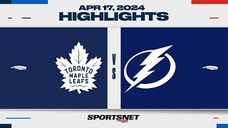 NHL Highlights  Maple Leafs vs Lightning  April 17 2024 [upl. by Jerrold]