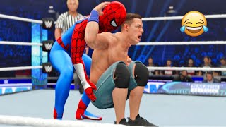 Spiderman Vs John Cena Extreme Rule Match  WWE 2K24 [upl. by Palm810]