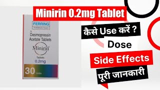 Minirin 02mg Tablet Uses in Hindi  Side Effects  Dose [upl. by Valleau]