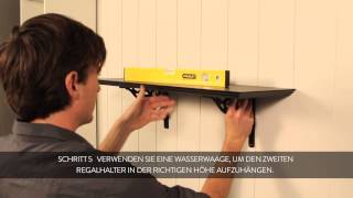 HOW TO einen klassischen Duraline Regalhalter an der Wand montieren  Deutsch [upl. by Erastes]