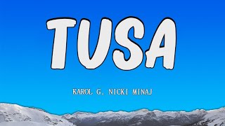 Karol G Nicki Minaj  Tusa LetraLyrics [upl. by Jarrett]