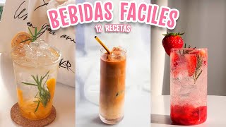 BEBIDAS DELICIOSAS Y FACILES EN CASA 12 RECETAS  Tutoriales Belen [upl. by Valleau]