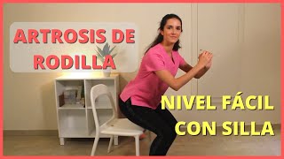 Ejercicios para ARTROSIS de RODILLA en SILLA  fácil y en casa ✅ [upl. by Runkel]