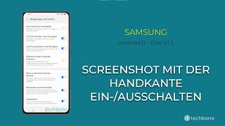 Screenshot mit Handkante einausschalten  Samsung Android 11  One UI 3 [upl. by Dafna644]