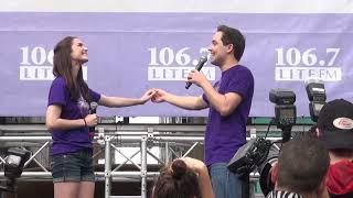 THE FANTASTICKS Cast Welcomes the Rain at BROADWAY IN BRYANT PARK [upl. by Grath]