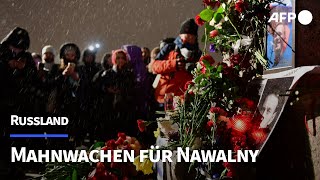 Mehr als hundert Festnahmen bei NawalnyMahnwachen in Russland  AFP [upl. by Nielson848]