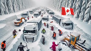 Massive Snowstorm Paralyzes Gravenhurst Ontario  Highway 11 Closed Emergency Declared [upl. by Ettelrahc]