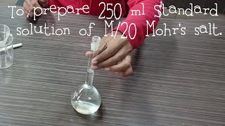 Titration । Preparation of standard solution of Mohrs salt M20 class 12 chemistry practical file [upl. by Atiniv476]