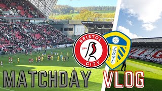 EMOTIONAL SOLD OUT ASHTON GATE  BRISTOL CITY 00 LEEDS  MATCHDAY VLOG [upl. by Alinna]