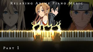 Relaxing Anime Piano Music  Beautiful Piano Suites for Studying amp Sleeping Part 1 [upl. by Gustin]