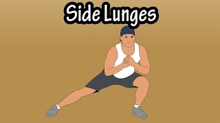 How To Do Side Lunges Exercise For Beginners  Side Lunges With Dumbbell Weight Side Lunge Variation [upl. by Leihcar]