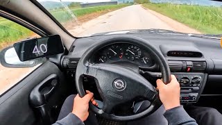 Opel Corsa B 12  75 HP   POV Driving in Balkan Village [upl. by Norat819]