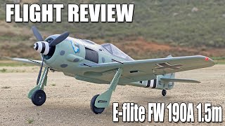 Eflite FockeWulf Fw 190A 15m Smart Assembly amp Flight Review [upl. by Petulia]