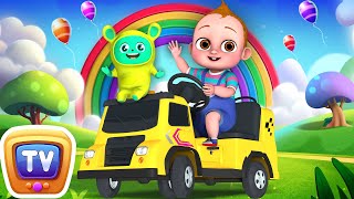 Wheels on the Bus  The Little Builders in Baby Takus World  ChuChuTV Nursery Rhymes amp Kids Songs [upl. by Nedyrb883]