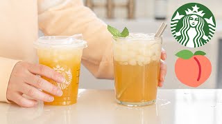 Starbucks Peach Green Tea Lemonade Recipe [upl. by Haldes723]