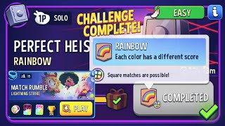 rainbow square matches perfect heist solo challenge amp lighting strike square matches gameplay [upl. by Nnyleuqcaj]