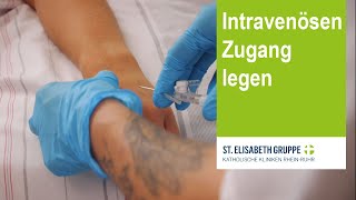 Einen intravenösen Zugang legen  Einblick in die Pflegeausbildung der St Elisabeth Gruppe [upl. by Adleremse]