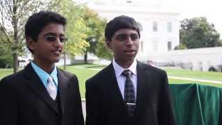 Scripps National Spelling Bee 2014 winners visit White House [upl. by Cychosz]