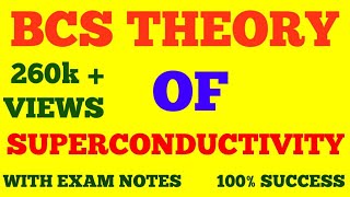 BCS THEORY OF SUPERCONDUCTIVITY  COOPER PAIR  SOLID STATE PHYSICS  WITH EXAM NOTES [upl. by Spaulding]