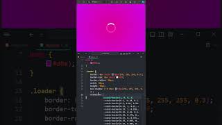 Smooth Spin Loading Animation  HTML amp CSS coding webdesign shorts [upl. by Ayekahs]