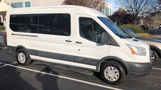 Sold USED 2015 Ford Transit Passenger Van 15 Seat XLT Medium Roof Long [upl. by Bartolome414]