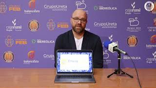 Rueda de Prensa Frederic Castelló post Grupo Ureta Tizona Burgos vs Amics Castelló [upl. by Wilonah753]