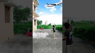 Vfx Magic Flying Funny Video Aeroplane fly tiktok video shorts funtoktv fly viral short [upl. by Nuahs]