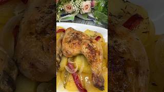 Pollo al horno con Patatas y Verduras 😋👍 BRUTAL shorts reels [upl. by Gardal603]