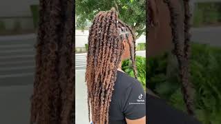 Crochet Butterfly Calif locs   absolutebraids [upl. by Yhtrod]