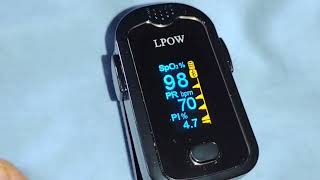 How to use LPOW Pulse Fingertip Oximeter Blood Oxygen Saturation Monitor Pulse Rate SpO2 Levels [upl. by Cohleen]