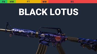 M4A1S Black Lotus  Skin Float And Wear Preview [upl. by Aidua]