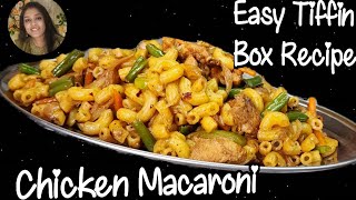 macaroni with the chicken strips  chicken pasta recipes  tiffin box  christmas dinner ideas  mac [upl. by Ahsenyt942]