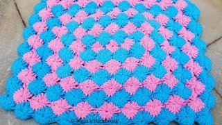 Bavarian Blanket CrochetCrochet Baby BlanketRectangular Baby Blanket for Beginners [upl. by Afihtan]