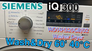 Siemens IQ300 WD14H320GB02 Washer Dryer  WashampDry 60 40ºC [upl. by Nallij282]