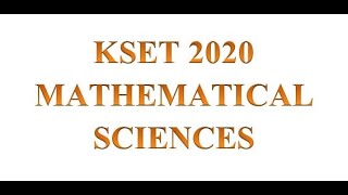 How to Qualify KSET Mathematical Sciences [upl. by Ahsiri955]