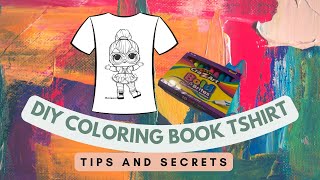 DIY HOW TO MAKE A COLORING BOOK TSHIRT WITH YOUR CRICUT [upl. by Markiv]