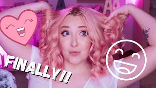 I FINALLY got my PINK HAIR right Ion Brights Rose hair color review [upl. by Jeromy]