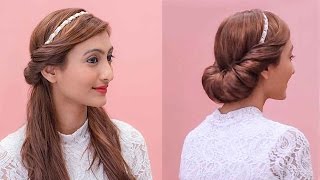 Hairstyles Using A Hairband  Grecian Updos [upl. by Finnigan]