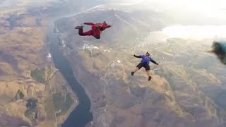 Friday Freakout Sketchy Wingsuiter Almost Kills Group Of Skydivers [upl. by Comyns]