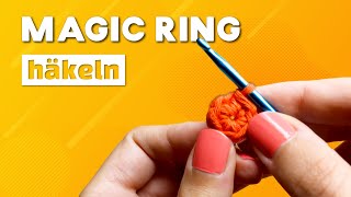 Magic Ring häkeln lernen für Anfänger  Fadenring  in Runden häkeln [upl. by Llerrit]